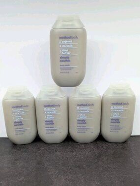Method Simply Nourish Body Wash Coconut Rice Milk 3.4oz Travel Size 5 Pack